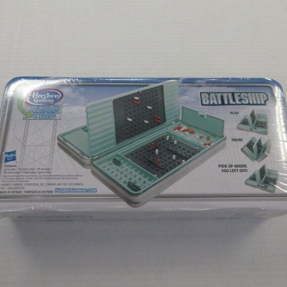 HASBRO BATTLESHIP Gaming Road Trip Full Game Play Portable Case Factory Seal NEW - Picture 2 of 9